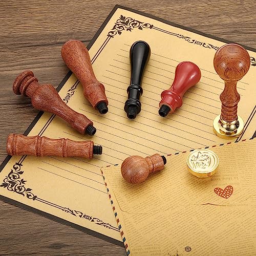 PATIKIL Wax Seal Stamp Handle Only, Wooden Handle Replacement Sealing Stamp Handles for Wedding Invitation Card Letter Envelope Style 2, Purple - color: Purple