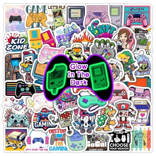 Glow in The Dark Game Gamepad Water Bottle Stickers for Kids - color: Luminescent-380ksxx