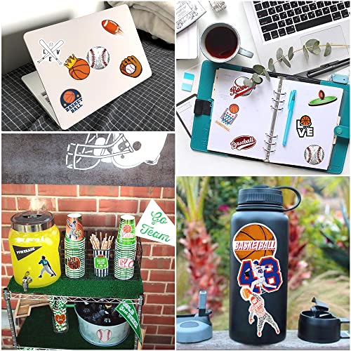 Sports Stickers 115Pcs for Water Bottles Scrapbook, Gifts for Boys - style: Cartoon