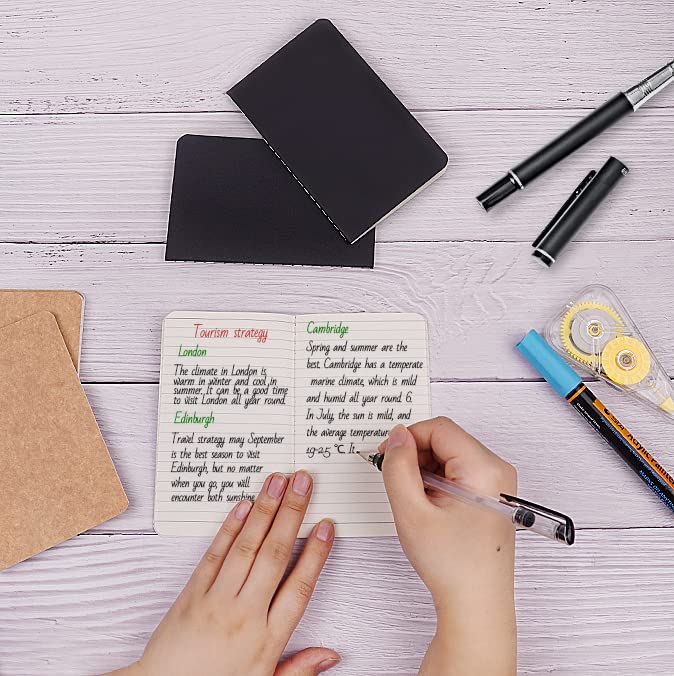 Gwybkq Mini Notepads Bulk 60 Pack Small Journal Pocket Notepad - color: 60 Packs Lined&Black Brown Cover, style: Ruled/Lined