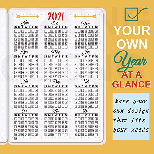 Ultimate Productivity Journal Stencil Set for Dotted Journals-A5 Dotted Planners Calendars Habit Record Bullet Dotted Journal Planners, DIY Templates to Create Calendars, Lists, Letters, Numbers