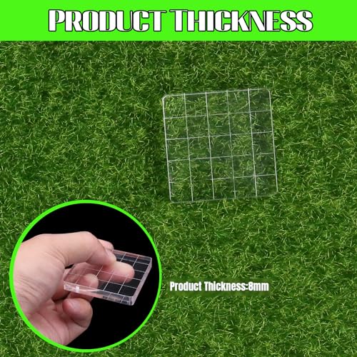 2Pcs Clear Stamp Blocks Set, 2 x 2 Inch Square Acrylic Blocks for Stamping With Grid Lines - Scrapbooking Crafts Tools - style: Straight 5×5CM 2pcs