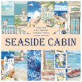 Scrapbook Paper, 24 Sheets 6"×6" 160gsm Single-Sided Patterned Cardstock - color: 24 sheets-seaside cabin