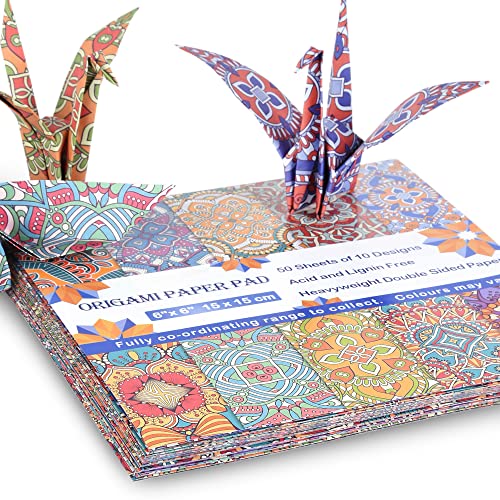 Origami Paper 6x6" Double Sided 100Sheets 20Colors Origami Kit,Craft Paper - color: 100sheets-Bohemia Morris
