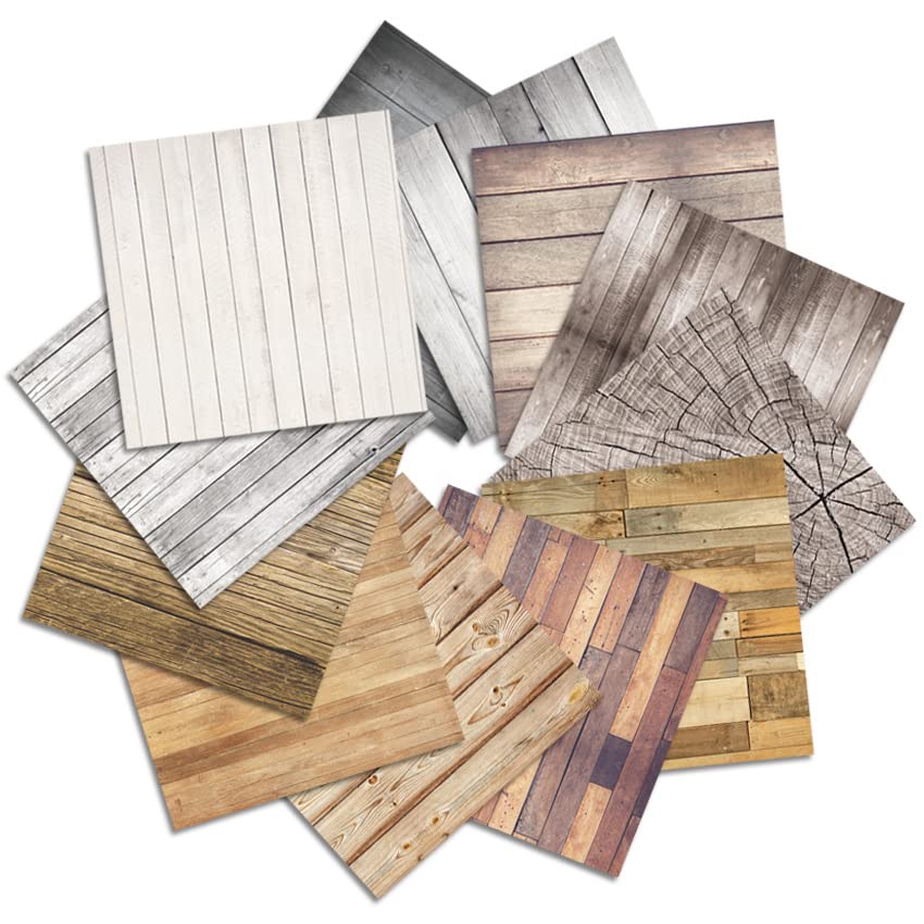 6x6 Inch Scrapbook Paper Pad, Single Sided 12 Unique Vintage Wood Designs for DIY Craft Projects, Card Making and Album Decoration-24 Sheets - color: 6x6 Loft