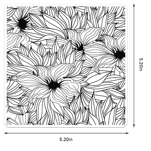Bloom Flowers Background Clear Stamps for Card Making Decorative Plants Background Transparent Silicone Stamps for DIY Scrapbooking Supplies Embossing Paper Gift Card Album Decoration Craft - color: Bloom Flowers