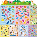 1100PCS Animal Stickers, 220 Designs Wild/Marine/Farm Animals Decals-Dogs, Cats, Dinosaurs, Cute Motivational Reward Stickers, Decorative Sticker for Kids, Animal Party, Scrapbook, Craft (40 Sheets) - style: Animal