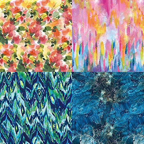 Scrapbook Paper Pad 6x6 Floral Colored Designs, Single-Sided Decoupage Sheets, Colorful Cardstock for DIY Scrapbooking, Backgrounds, Cardmaking, Junk Journal Craft Supplies - 24 Pcs - color: 6x6 Floral
