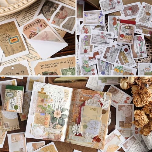PRSTINCOL Washi Stickers Book, 6 Sets 300 Pcs - color: Vintage Washi Stickers Book