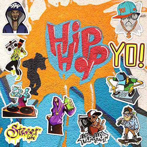 Hip Hop Stickers 50Pcs for Water Bottles Scrapbook, Gifts for Teens - style: Hip Hop Stickers
