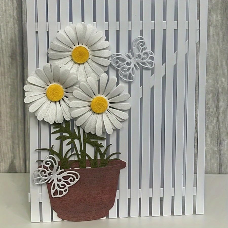 Lapoo Tool Metal Cutting Die for Scrapbooking - Durable, Cut Stencils for DIY Scrapbook Photo Album Decorative Paper Card, Card Making Supplies, Embossing (Pot for Flowers 4.3 x 3.4 in) - color: Pot for Flowers 4.3 x 3.4 in