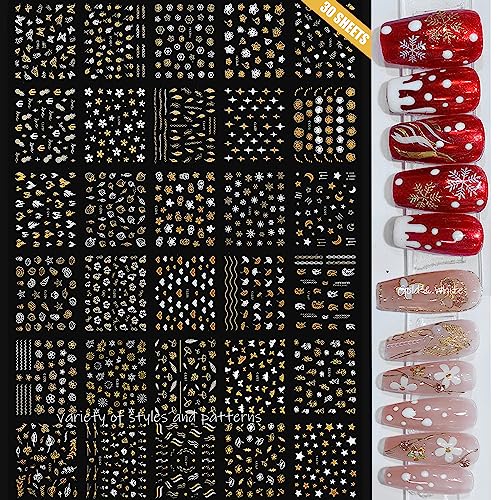 102 Sheets Nail Art Stickers & Storage Book,5200 Pieces 3D Self-Adhesive White Floral Nail Stickers with Rhinestones Designs,Multicolor Laser Gold Nail Decals for Women DIY Manicure Decorations - color: 102 Sheets Nail Stickers&storage Book Set