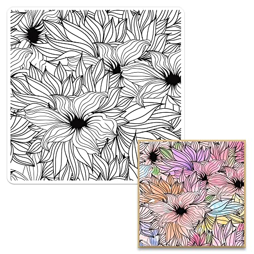 Bloom Flowers Background Clear Stamps for Card Making Decorative Plants Background Transparent Silicone Stamps for DIY Scrapbooking Supplies Embossing Paper Gift Card Album Decoration Craft - color: Bloom Flowers