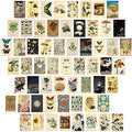 60PCS Vintage Botanical Postcards for Junk Journal, Scrapbook, DIY Crafts