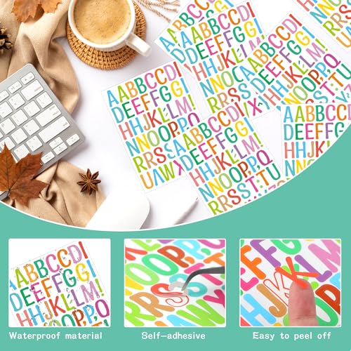 25 Sheets Letter Stickers 1350 Pcs Alphabet Stickers (Candy, 1 Inch) - color: Candy, size: 1 Inch