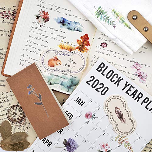 Mayplous Rub-On Transfer Stickers - 10 Sheets Flower & Plant Design Decals for Scrapbooking, Planners, Card Making | Easy-Apply Crafts Embellishments (Forest) - color: Forest