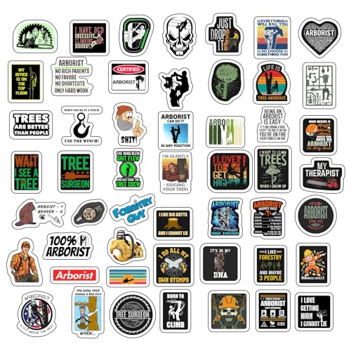 100Pcs Arborist Stickers for Water Bottle and Laptop - Nature Party Favors & Decorations, Waterproof Vinyl Tree Decals, Arborist and Forestry Stickers Laptop Decals, Gifts for Women & Men - color: Arborist Stickers