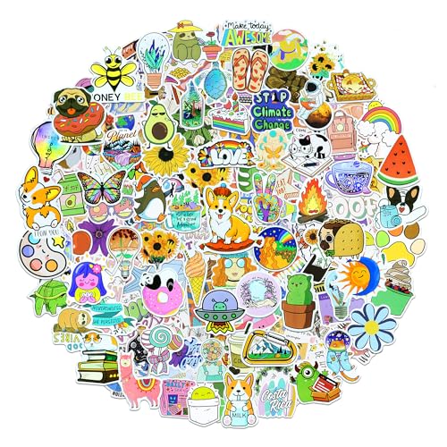 EOAOD 200 Cute Aesthetic Water Bottle Stickers for Kids, Waterproof Vinyl - style: Cute2-200pcs