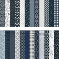 12x12 Scrapbook Paper Double Sided Patterned Paper (Blue) - color: Blue