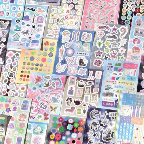 Japanese Retro Sticker Book, 2 Set Sticker Books, Dreamy Fairy - style: Dreamy Fairy