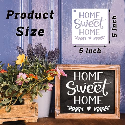 80 Pcs 5 x 5 Inch Stencils for Painting on Wood, Reusable Farm Animal Plastic Stencils DIY Craft Paint Template Set for Wall Rock Home Decor - style: Farm