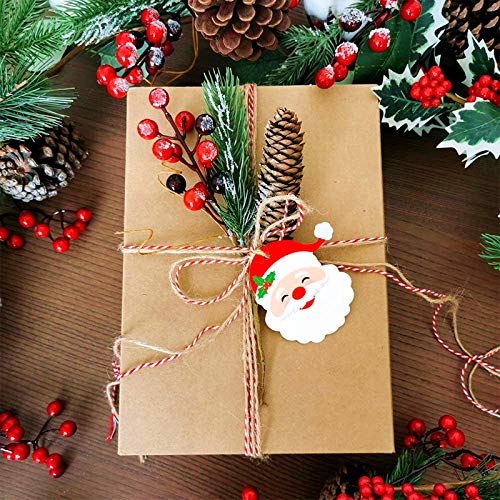 Cotton Twine String, 656 Feet Holiday Bakers Twine String Rope, Christmas Twine Cord for Gift Wrapping, Craft Making (Red Green, 2pcs)