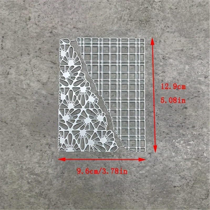 Lapoo 3D Backgrounds Frame Metal Cutting Die for Scrapbooking, New Cutting Dies DIY Album Card Making Decor Paper Craft Metal Die Cuts Party Wedding Decorations (Skew Border 5.1 x 3.8 in) - style: Skew Border 5.1 x 3.8 in