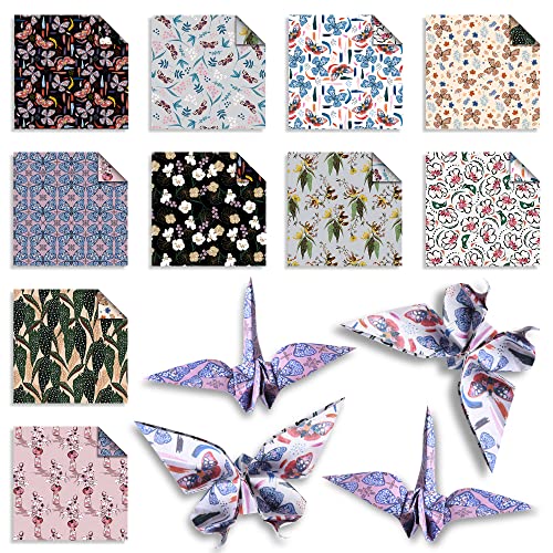 Origami Paper 6x6" Double Sided 50 Sheets 10 Colors Origami Kit,Craft Paper - color: 50sheets-pink butterfly