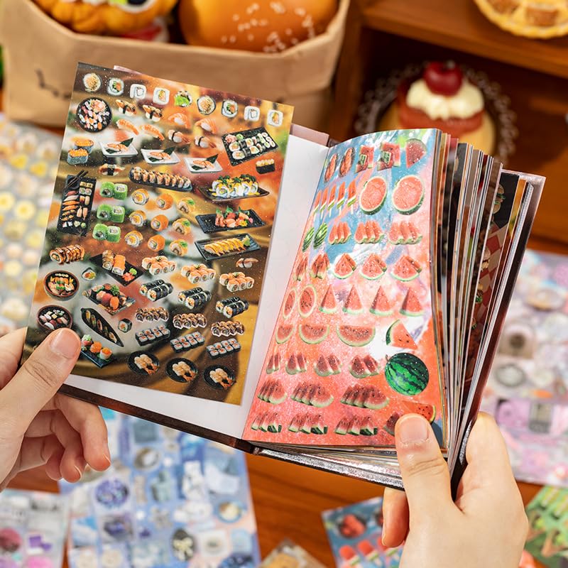 Alideco 30pcs Scrapbook Stickers Vintage Cakes Cuisine Desserts Sticker Book for Adults Sticker journaling Stickers for Scrapbooking (fengtangwuyu) - color: Fengtangwuyu