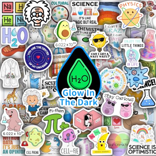 60 Pcs Glow in The Dark Natural Science Stickers - color: Luminescent-346kscp