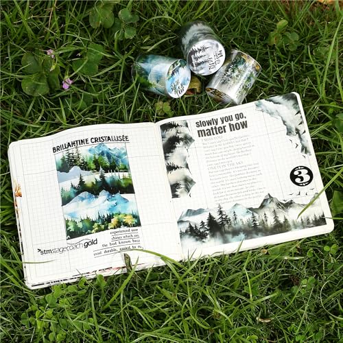 6 Rolls Mountain Landscape PET Tape for Scrapbooking - style: Mountain Forest