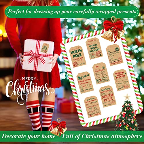 Outus 800 Pcs Christmas Gift Tags to from Labels 8 Styles, Retro Style - style: Retro Style