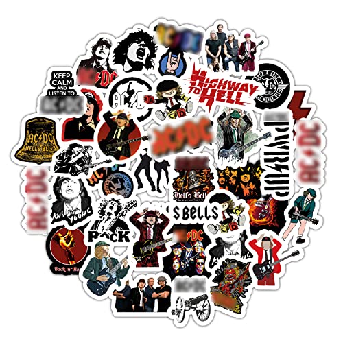 Rock Band Stickers for Adults, 80s Rock Guitar Decals, 36 Pieces Waterproof Stickers for Laptop & Skateboards, Gifts for Women & Men - color: Classic Rock Stickers