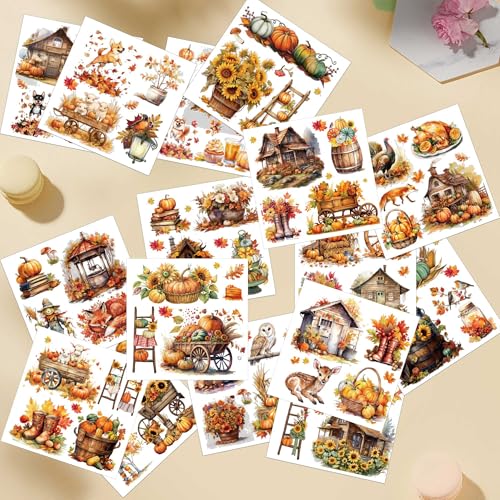 Fall Rub on Transfers for Crafts, Furniture Transfer Stickers - style: Fall963