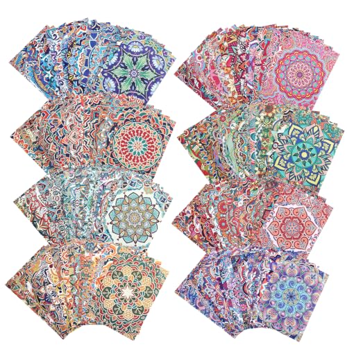 160 Sheets Boho Mandala Scrapbook Paper Set, Journaling Scrapbooking Supplies Craft Decoupage Papers Kit, Ephemera for Junk Journal Bullet Journals Well Posters Room Decor for Card Making Gift - color: Mandala 8 Theme