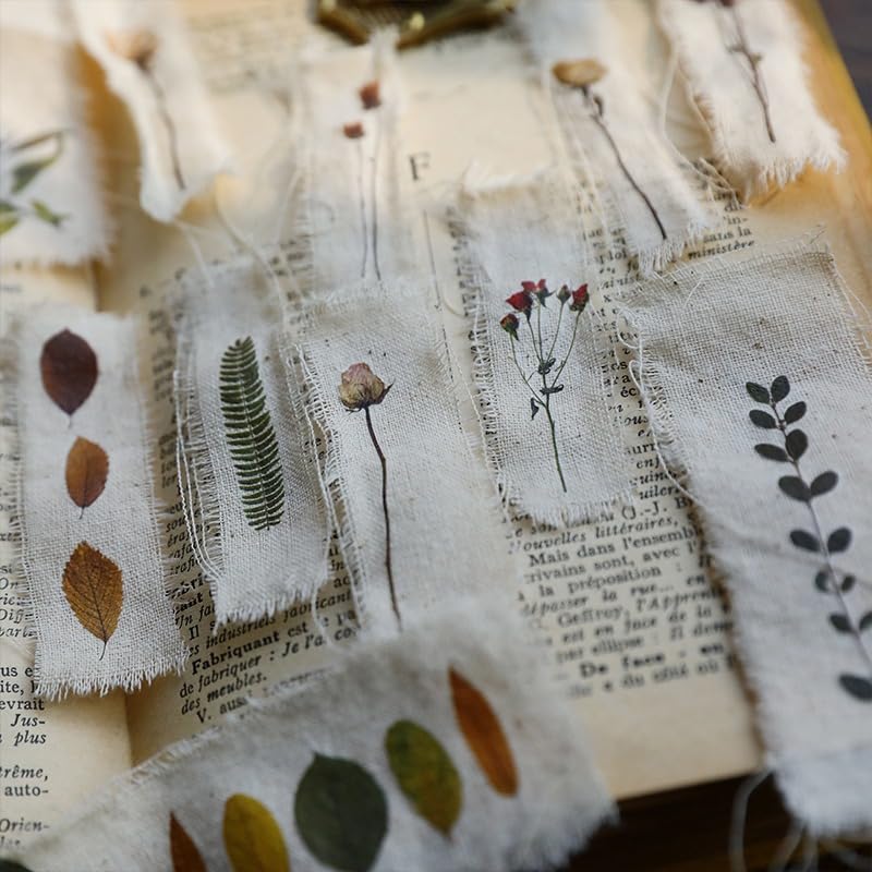 CATaireen Rub on Transfers for Crafts Vintage Scrapbooking Stickers Small Decals Adults Journaling DIY Supplies Use for Fabric Paper Wood Stone Canvas Acrylic Cloth (Dried Flower) - style: Dried Flower