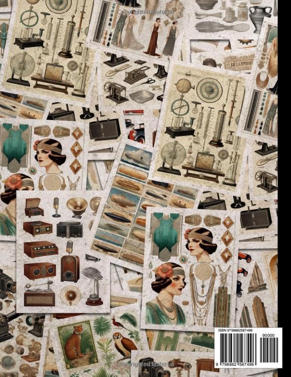Art Deco Ephemera To Cut Out And Collage: Junk Journal Images For Scrapbooks, Vintage 1920s Decopage And Scrapbooking Activity Book