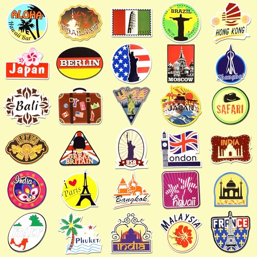 Travel Stickers 98Pcs for Water Bottles, Gifts for Teens Adults - style: Travel