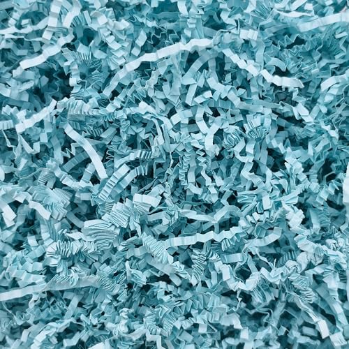 Crinkle Cut Paper Shred Filler,1 LB Blue Shredded Paper for Gift Boxes Bags Basket Filler Decoration,Grass Cushion Paper Streamer Stuffing for Christmas,Thanksgiving,Mother's Day Gift Wrapping - color: Blue, size: 1 LB