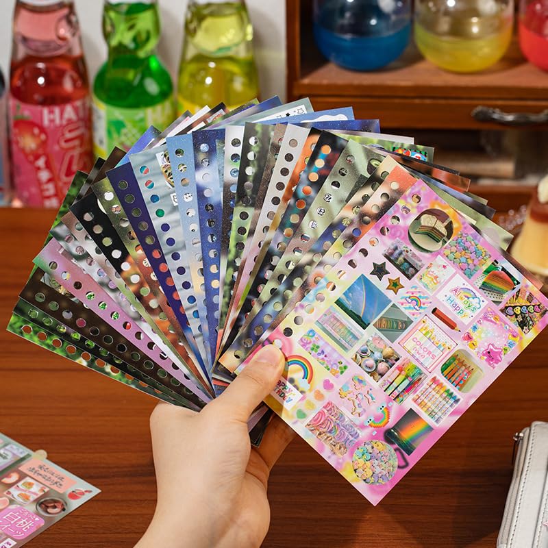 Alideco 30pcs Scrapbook Stickers Vintage Cakes Cuisine Desserts Sticker Book for Adults Sticker journaling Stickers for Scrapbooking (mengdezuji) - color: Mengdezuji