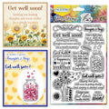CHGCRAFT Get Well Soon Benediction Clear Stamp Silicone Clear Stamps Transparent Handicraft Stamps for DIY Scrapbooking Photo Album Decorative Cards Making, Word, 6.3x4.3inch - style: Benediction