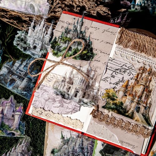 80 Pieces Aesthetic Gothic Magic Castle PET Sticker Set - color: Magic Castle