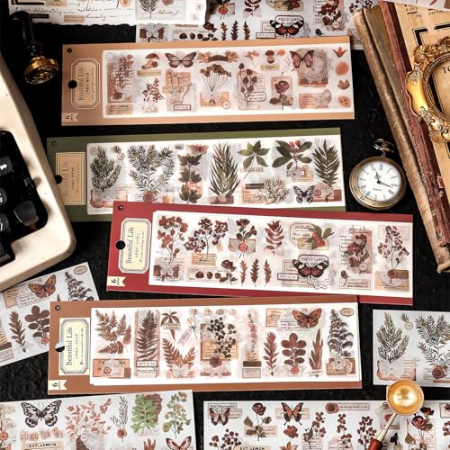 426 Pcs/24 Sheets Stickers for Scrapbooking,Sticker for Journaling Scrapbooking Stickers for Scrapbooking Art Journal Bullet Journal Accessories - style: Mountain Planting Memories
