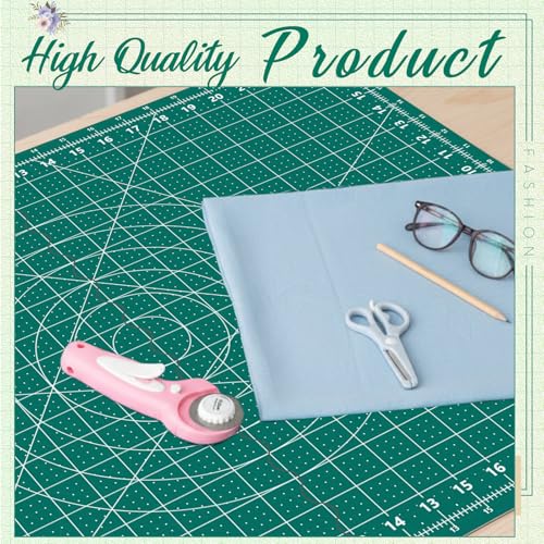 Teenyyou 18" x 24" Self Healing Travel Folding Cutting Mat with Grid for Quilting Sewing Craft Hobby Board Sewing Cutting Mat for Quilting Leather Fabric Crafting Scrapbooking Art Clay, A2+, Green - color: Green, size: 24" L x 18" W
