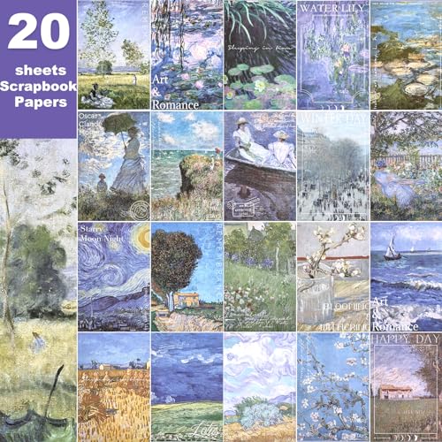 Vintage washi Stickers Ephemera Sticker Book for Journaling with 500 Stickers and 20 Scrapbook Papers Art Journal Sticker - color: Purple