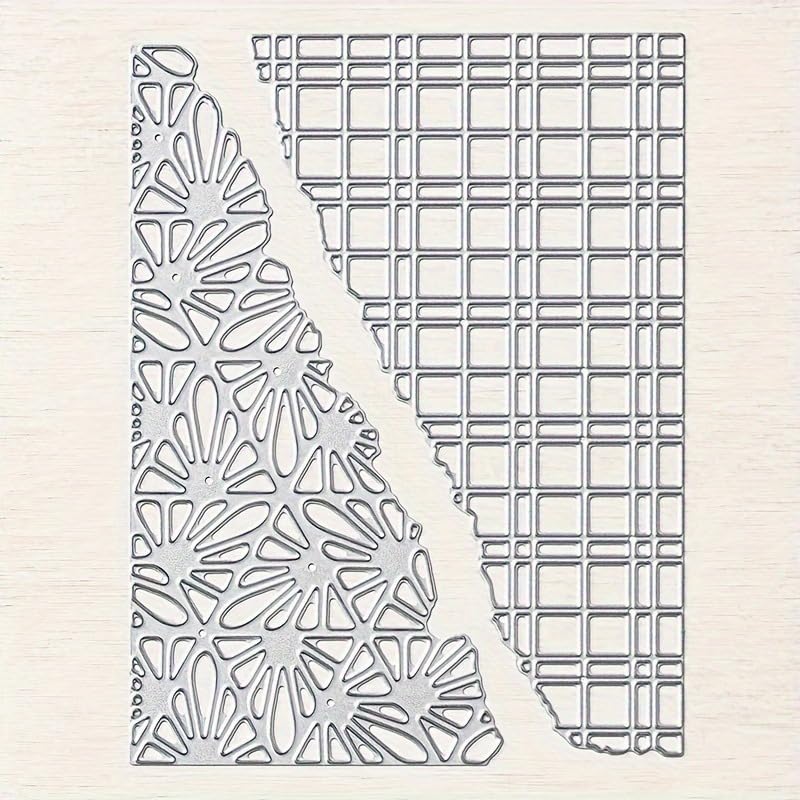 Lapoo 3D Backgrounds Frame Metal Cutting Die for Scrapbooking, New Cutting Dies DIY Album Card Making Decor Paper Craft Metal Die Cuts Party Wedding Decorations (Skew Border 5.1 x 3.8 in) - style: Skew Border 5.1 x 3.8 in