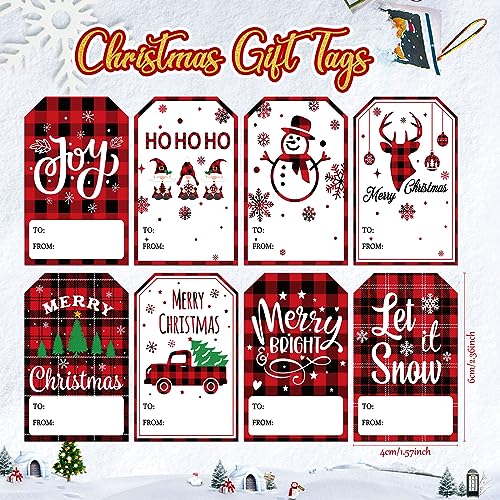 Outus 800 Pcs Christmas Gift Tags to from Labels 8 Styles, Snowman Style - style: Snowman Style