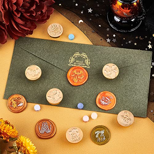CRASPIRE Halloween Wax Seal Stamp Head Skull Sealing Brass Stamp Head Only No Handle for Wedding Invitations Envelope Wine Package Gift Party Cards-Hand Bone Skeleton - style: Skeleton Hand