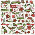 Paper Die Cuts - December 25th - Christmas - Over 60 Cardstock Scrapbook Die Cuts - by Miss Kate Cuttables