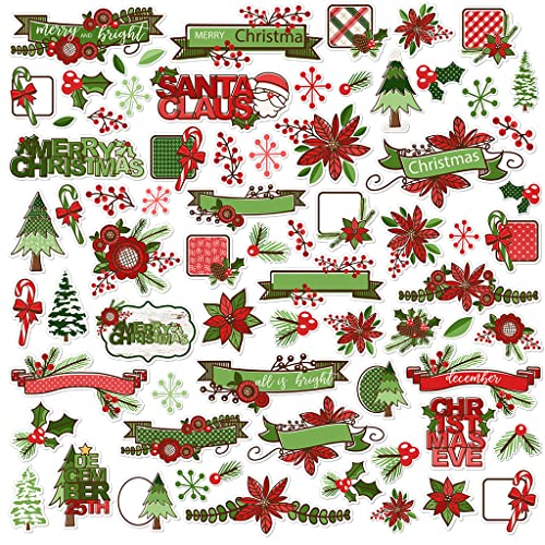 Paper Die Cuts - December 25th - Christmas - Over 60 Cardstock Scrapbook Die Cuts - by Miss Kate Cuttables